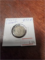 1937 M 5 centavos Mexico