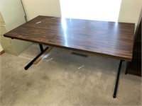Heavy Metal Frame Wood Office Table 30x60 in