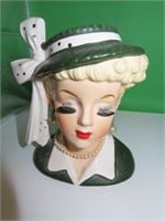 1961 Napco #2633B Lady Head Vase 5&1/2"