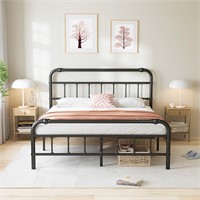 ZIYOO Full Bed Frame 14 Inch  3500lbs-Black