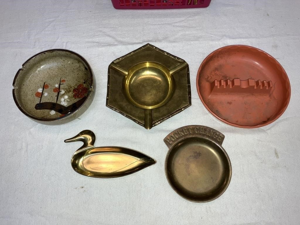 Assorted Vintage Ash Trays/Coin Dish