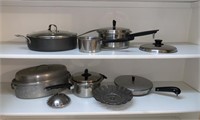 Assorted Pans, Folding Steamers, & More
