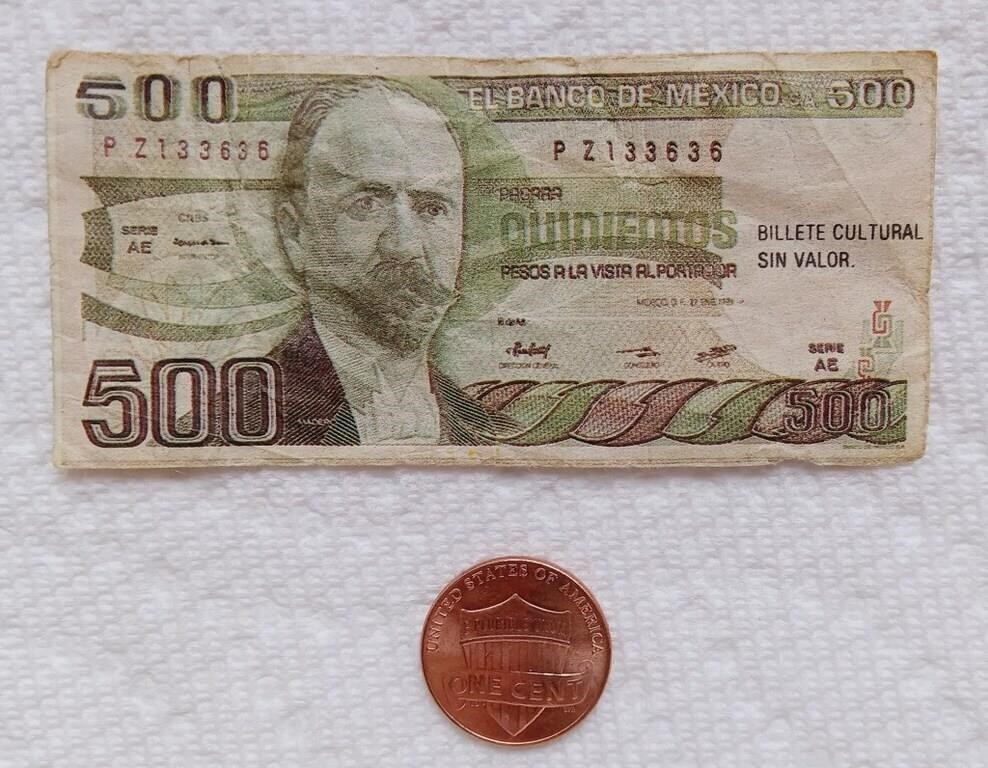 500 Pesos Bill