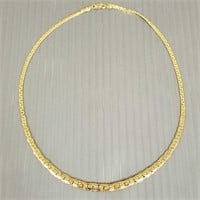 14K gold necklace - 7.4 grams; 17" long