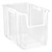 4 PACK! Giant Plastic Stackable Bins - 17 1/2 x