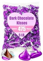 Dark Chocolate Hershey Kisses Bulk - 5 LB Bag of