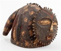 African Painted Wood Carved Mambila Mask
