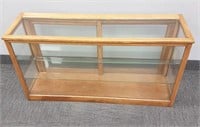 Oak table top display case - 48" wide x 24" tall x