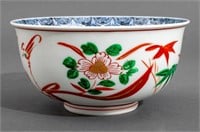 Chinese Famille Verte Porcelain Bowl