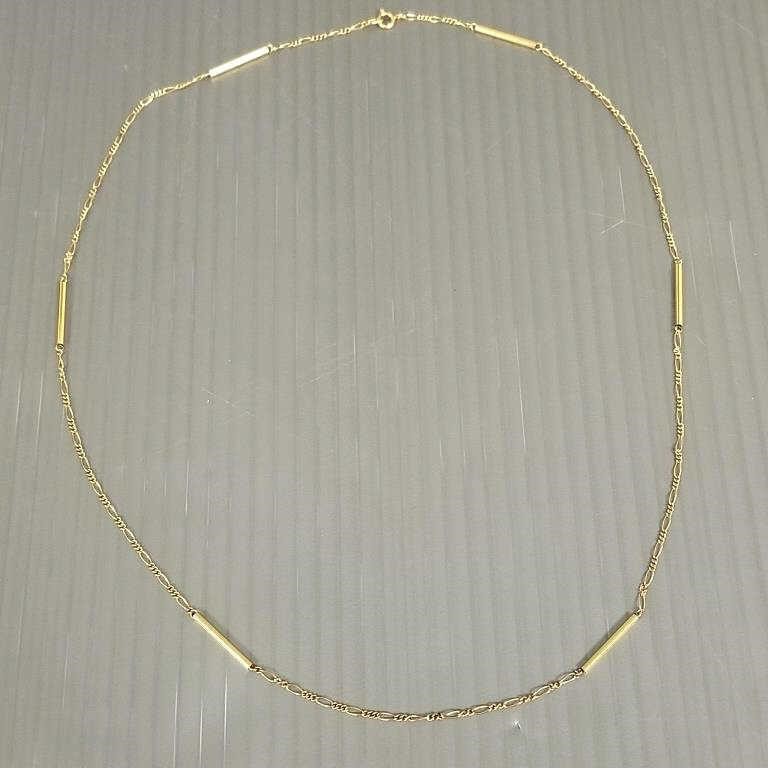 14K gold fancy chain necklace - 4.1 grams; 24"