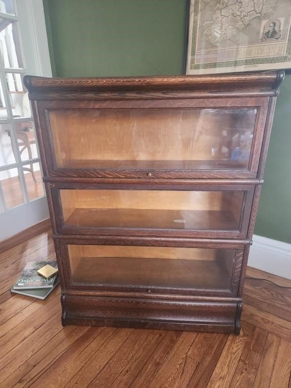 Antique sectional bookcase 34"x12x45" High