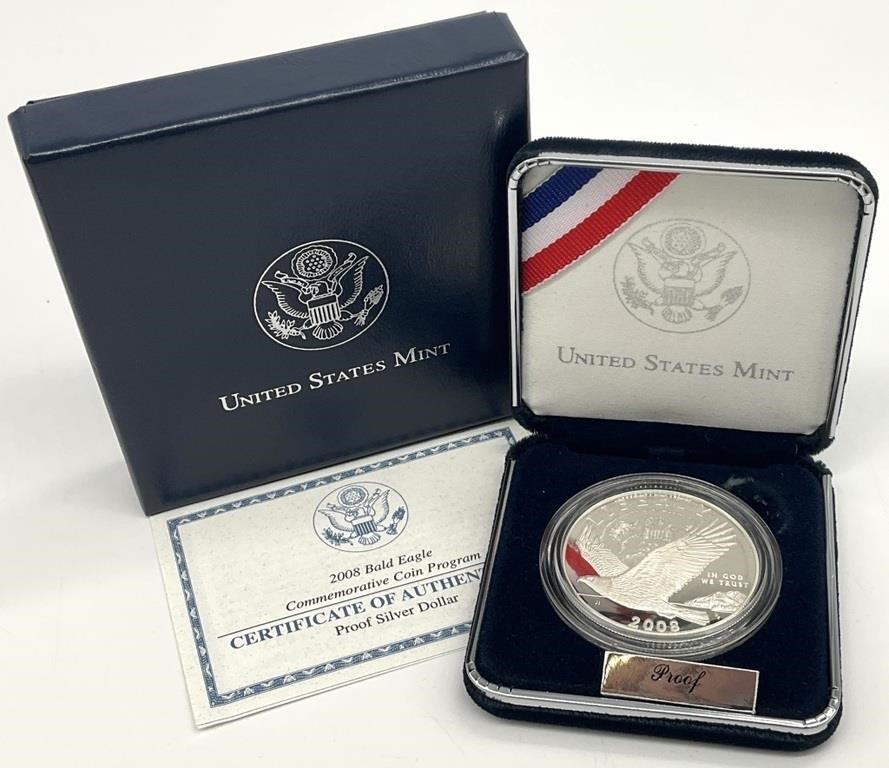 2008 US Bald Eagle Proof Silver Dollar