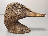 R.J. Winship signed #1 bronze duck head - 1976 -