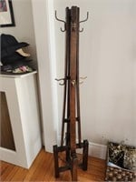 Coat Rack. Antique.  61.5H. Hats included.
