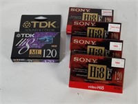 5 New Sony/ Tdk Hi8 Camcorder Tapes