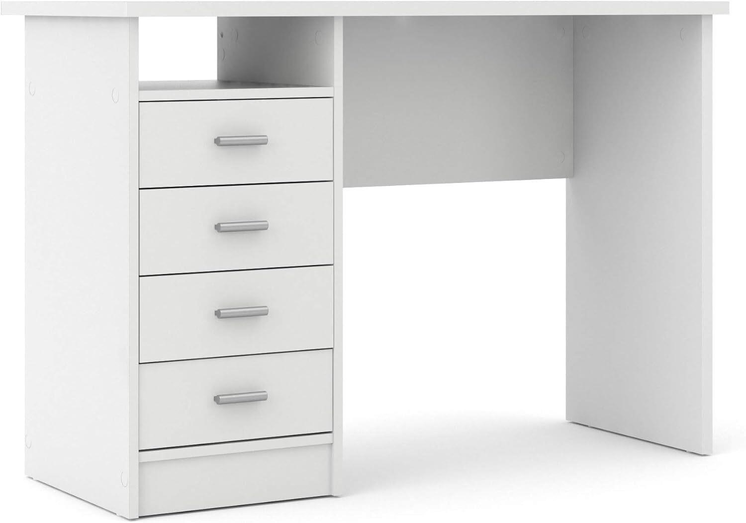 Tvilum Desk with 4 Drawers  White