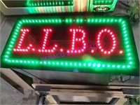 2X, "L.L.B.O." LED LIGHT-UP SIGNS