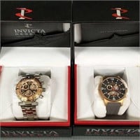 2 Invicta Reserve collector watches with boxes: