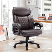 COLAMY Big & Tall Office Chair PU  Brown