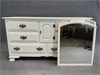 White Painted Dresser w/ Mirror