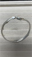 Sterling Silver 8" Herring Bone Bracelet 925