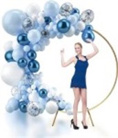 Round Backdrop Stand, 7.2FT Golden Circle Balloon