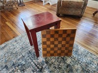 Stand 21H 1wW 15L. With Wood Chess/Checker Board.