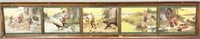 Framed grouping of 5 Phillip Goodwin lithos -