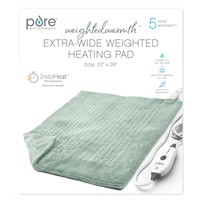 Weighted Warmth  Extra-Wide Weighted Heating Pad