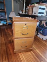 Wood file cabinet with lock no key