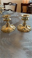 Pair of s/p candle holders  (3.5” tall)