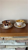 2 teacups & saucers
