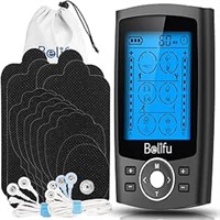 Belifu Dual Channel TENS EMS Unit with 12 Pads,