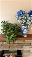 Vase & artificial plant