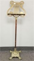 Ornate brass & copper music stand - 44 1/2" tall