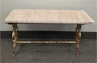 Antique cast iron bench with marble top (not