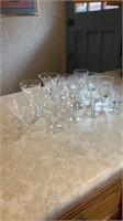 14 pcs asst wine glasses