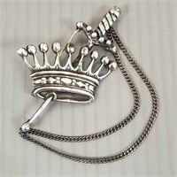 Rohner signed sterling silver vintage crown &