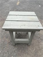 Handcrafted outdoor side table 17"x17” 21”H