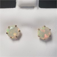 $730 10K Opal(1.28ct) Earrings