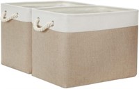 Temary Baskets for Organizing, 2 Pack BEIGE