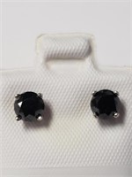 $1000 14K Black Diamond(0.92ct) Earrings