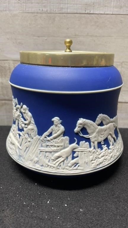 Vintage Adams Pottery Wedgwood Jasperware Blue Bis