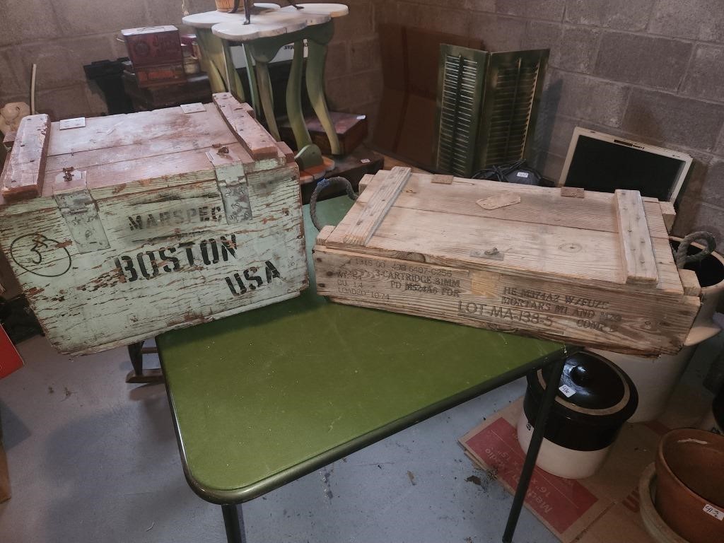 Vintage ammo crates