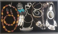 Group sterling jewelry: bracelets, Southwest