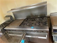 5' x 31" Imperial gas Stove oven griddle 6 burner