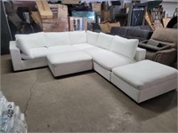 Thomasville - 7 Piece White Fabric Sectional