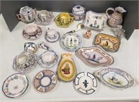Large group of French Quimper pottery - some