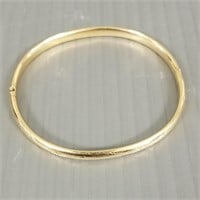 14K gold hinged bangle bracelet - 4.8 grams