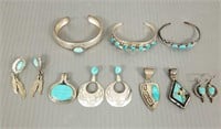 Group of Southwest sterling silver jewelry set